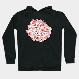 Tropical flowers coral Hoodie